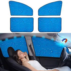 Aokway Blue Protector Car Side Window Sun Shade Universal Magnetic Curtain for Baby Kids UV Protection Reduce Sunlight Heat Fathers Day Gift