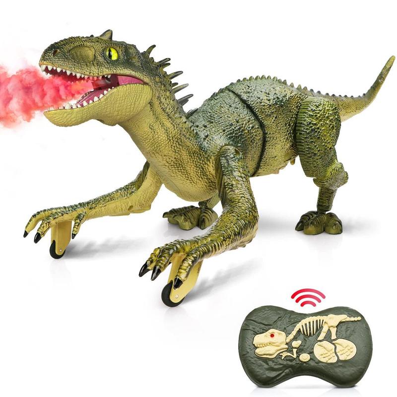 Remote Control Dinosaur Toy, Tyrannosaurus Robot Walking RC Dinosaur with LED Light and Roaring Sounds for Boys Girls 3+ Years Old