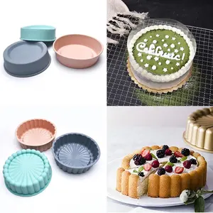 Charlotte Cake Pan Round Cakes Pan Sponge Flan Mold Strawberry Shortcake Baking Pan DIY 3D Bread Pastry Mold