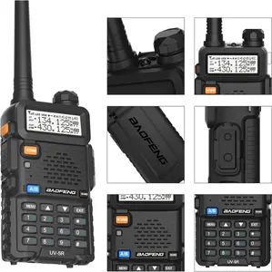 Baofeng UV-5R Two Way Radio Dual Band 144-148/420-450Mhz Walkie Talkie 1800mAh Li-ion Battery(Black) Portable wallets Audio Lcd baofeng  uv5r