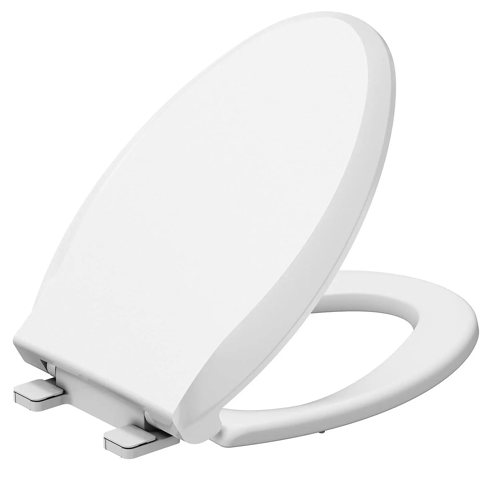 19" Elongated Toilet Seat Soft-Closing | Universal Fit for Standard Toilets | Thickened Durable PP Plastic with Quick Installation Hinge | Easy-Clean Surface