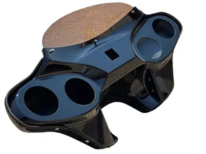 QK RACING Honda VTX C R & S 1300 & 1800 Batwing Fairing 4x5 Tinted Windshield & Stainless Steel Mounting Brackets for Enhanced Aerodynamics