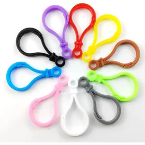 300 Pcs Multicolor Plastic Lobster Claw Clasps for Crafts Doll Luggage Bulb DIY Handmade Keychain Lanyard Clips Each Color