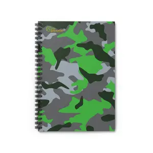 Hard Cover Lined Journal Notebook  - Camou Green notebook Ruled Line, 6x8 inches with 118 pages for Work, School, Home, Daily Planner,