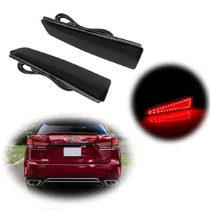 2PCS Smoke Lens Rear Bumper Reflector LED Marker Brake Lights For Lexus RX350 RX450h 2016 2017 2018 2019 2020 Replace OEM 8191048050, 8192048050