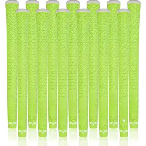 Multi Compound Golf Grips,13 Grips Set,Soft Rubber Golf Clubs Grips, Anti-Slip Ecological Cotton Yarn Thread Technology,Midesize Standard Size,6 Colors Optional