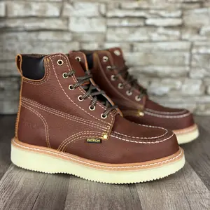 516 Light Brown Ankle Boot Mens Padded Collar Soft Toe Bota De Trabajo Para Caballero Hecho En Mexico