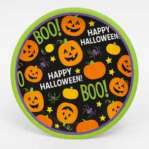 Vibrant Halloween 6.75" Round Paper Plates