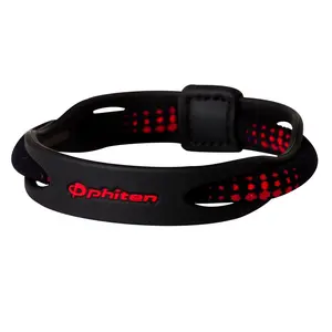 Phiten X50 Hybrid Titanium Bracelet - Sport Bracelet Permeated with X50 Aqua-Titanium Technology for Alternative Healing - Power Elastomer Zone with Micro Titanium Spheres
