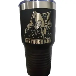 30 oz trump assassination tumbler with slider lid.   One tough s.o.b, fist pump, fight fight fight. Portable Drinkware