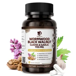 Lukaree 16-in-1 Wormwood Black Walnut Clove Cleanse for Humans Capsules – Natural Gut Detox & Digestive Health with Pumpkin Seeds Garlic Oregano Turmeric, Vegan