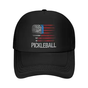 US Flag Pickleball Player Paddleball Lover Baseball Cap