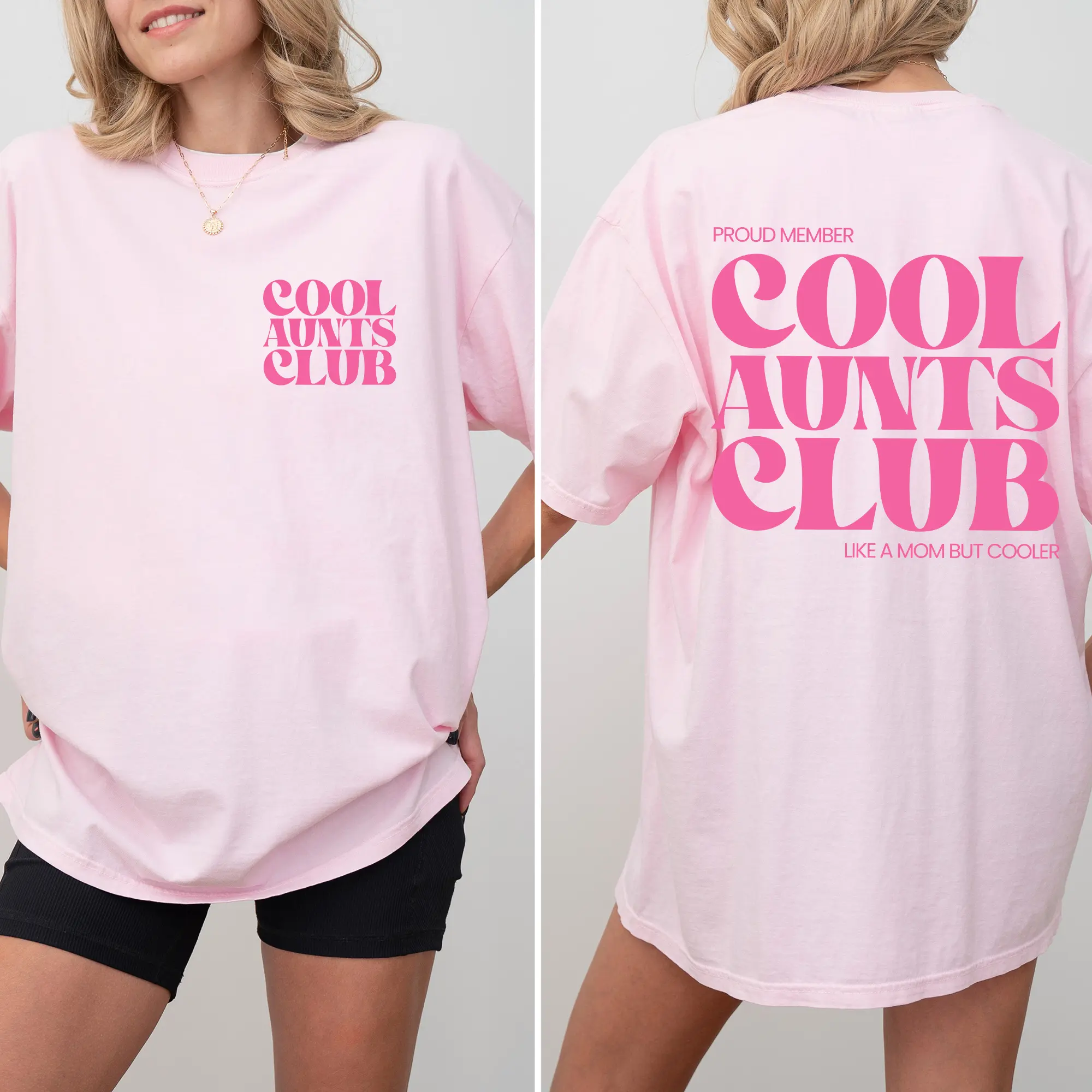 Comfort Colors Cool Aunts Club 2-Sided Shirt, Funny Auntie Tops, Promoted to Aunt Gift, Cool Aunt T-shirt, Favorite Auntie Tee, Soft Cotton Womenswear