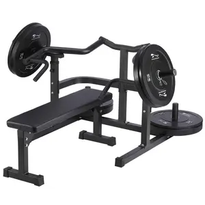 Garvee Chest Press Machine with Adjustable Flat Bench, Versatile Home Gym Bench Press Rack Featuring Independent Converging Arms and Heavy-Duty Steel Structure with Smooth Bearings
