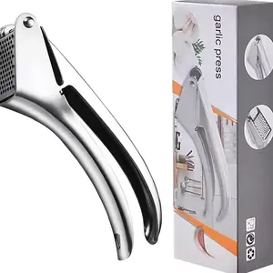 Multifunctional Stainless Steel Garlic Press, Manual Garlic Crusher, Kitchen Ginger Juicer, Home Use, Christmas Gift Idea