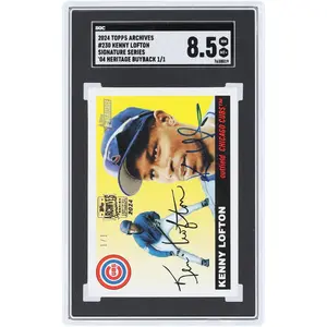 Kenny Lofton Chicago Cubs Autographed 2024 Topps Archives Signature Series 04 Heritage Buyback #230 #1/1 SGC Authenticated 8.5 Card - Fanatics Authentic Certified