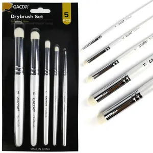 Dry Brush Miniature Painting, 5 Sizes Drybrush Set for Miniature Warhammer Citadel Model Paint,Hobby Detail Paint Brushes
