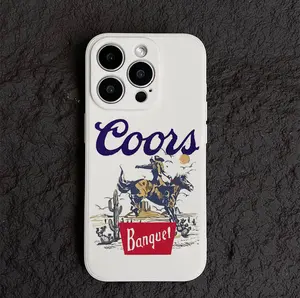 Coors Heritage Rodeo Cowboy Beer Lover Pattern Aesthetic Phone Cases For iphone 16 15 14 13 12 11 X XS PRO PLUS MAX Funny Trendy Tough Fashion Soft Silicone TPU With flannel Gift Shockproof Full Protection Anti-Drop High-quality Phone Cases Shell Cover