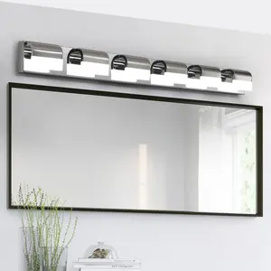 Modern Bathroom Vanity Lighting 6-Light LED Vanity Lights Over Mirror Bath Wall Lighting