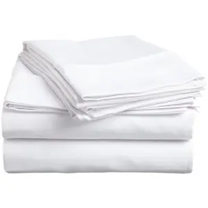 400 Thread Count Egyptian Cotton Olympic Queen Sheet Set Solid White, Fitted Sheet, Flat Sheet, Sheets Egyptian Cotton