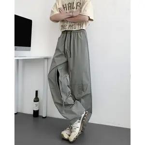 Summer Thin Pants Woven Outdoor Quick- drying Pants Men' s Loose Casual Pants Breathable Mesh Functional Overalls