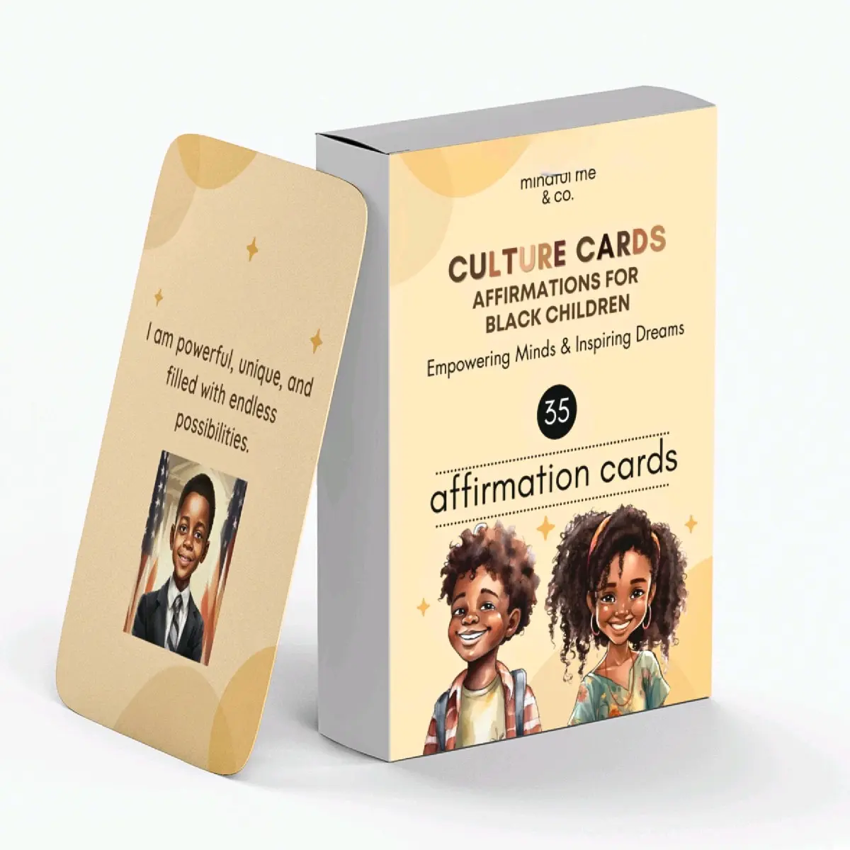 Mindful Me and Co. Empowering Affirmation Cards for Black Children – Boost Confidence & Self-Esteem for Boys and Girls, 35 Daily Affirmations