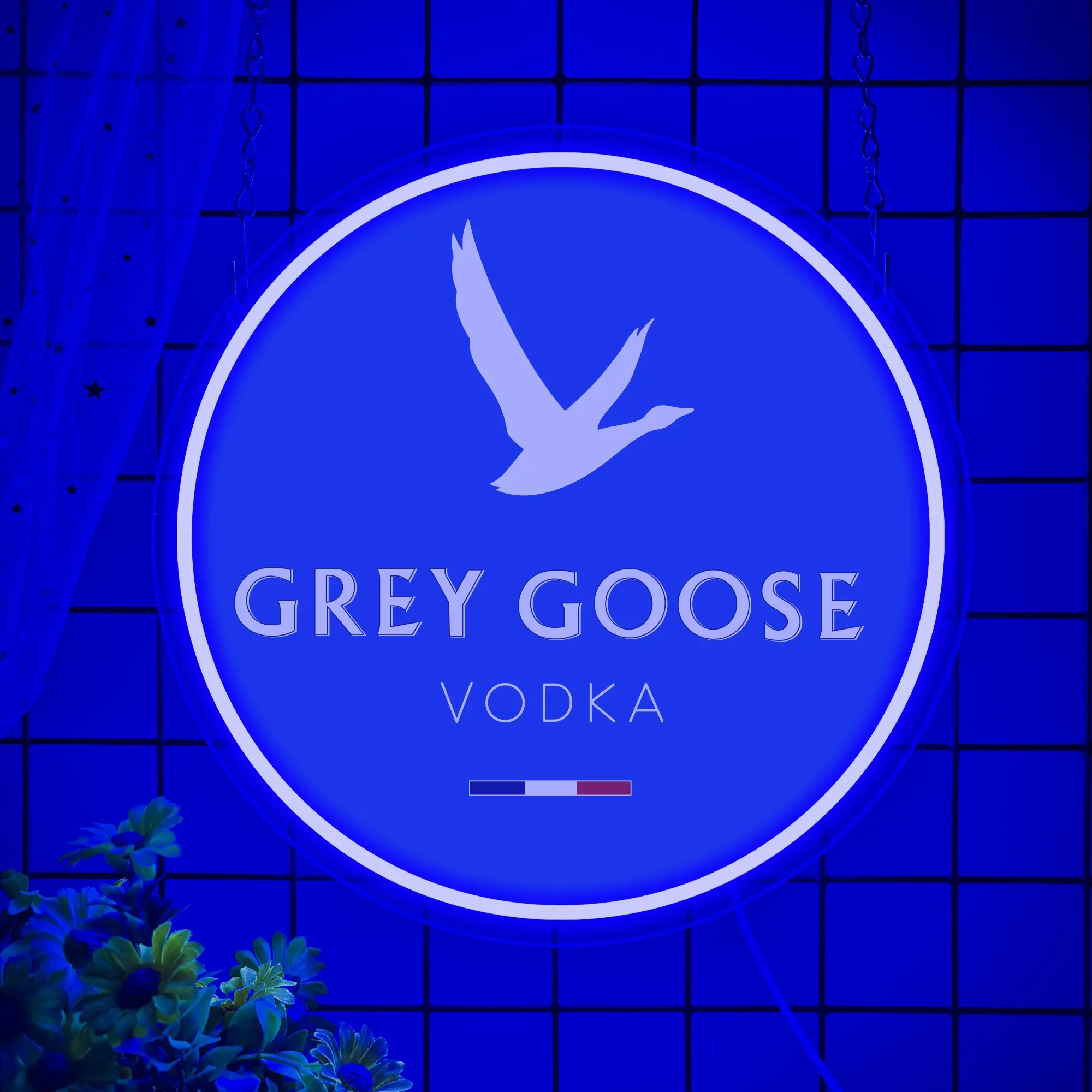 Printed Goose Round Illuminated Wall Hanging Decor LED Neon Sign, Neon Lights, Led Ambient Lighting, USB-powered, Led Mood Light, Indoor Decorative Light, Bar/Party Atmosphere Decorative Wall Art Neon Sign, for home bars, restaurants