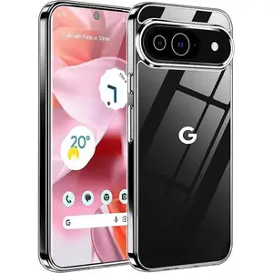 Entronix Pixel 9/9 Pro Crystal Clear Case - Slim Cover Transparent Dustproof Handle