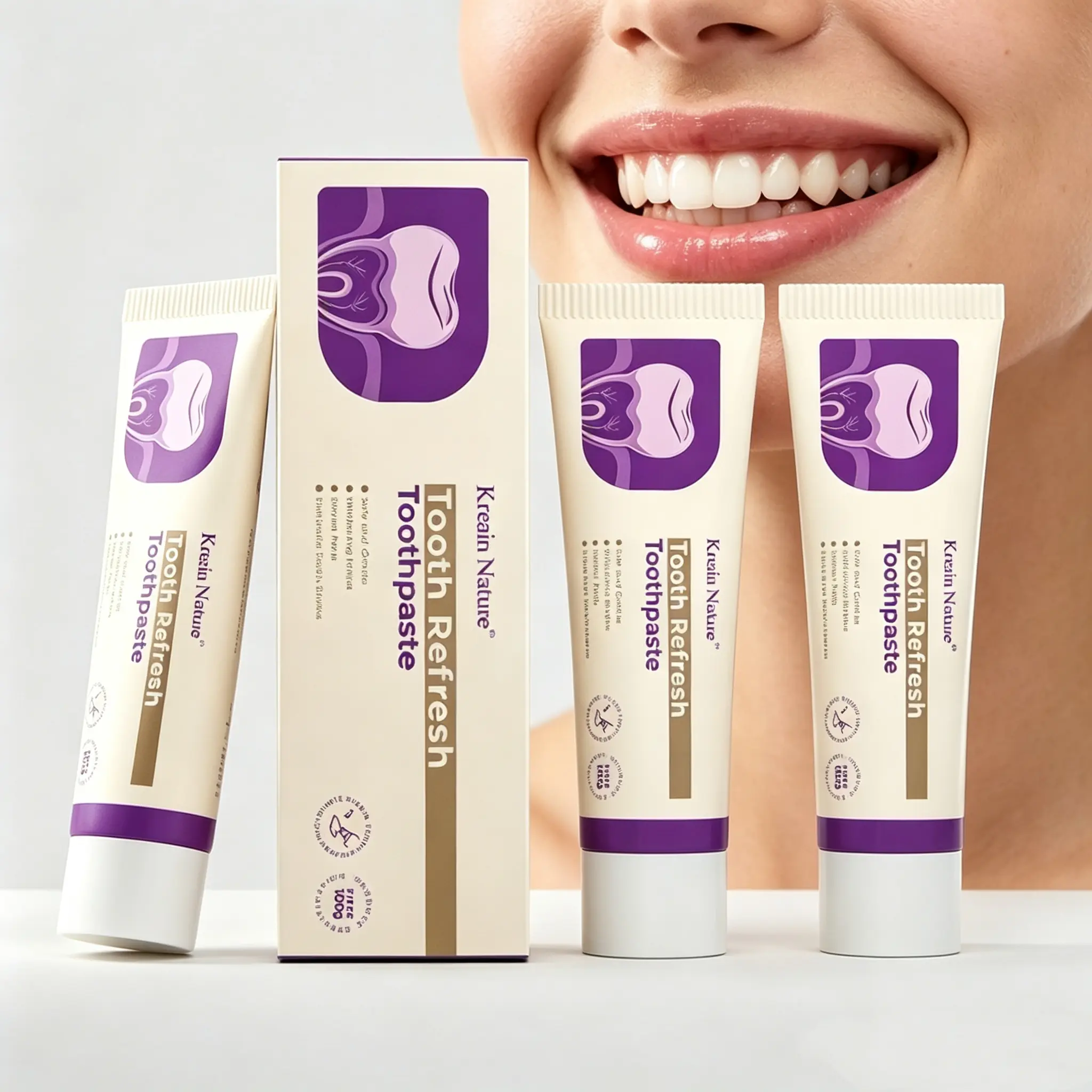 Kreain Nature Pasta dental para el cuidado bucal:  stain removal gentle care, protege su salud bucal con suavidad, una opción segura para solucionar la hipersensibilidad dental y los problemas de encías.