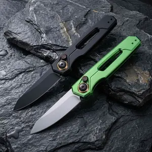 EDC Folding Pocket Tool with Button Lock – Reverse Tanto Edge, Lightweight Aluminum Handle, Smooth One-Hand Operation, Compact Carry for Camping, Hiking & Everyday Use