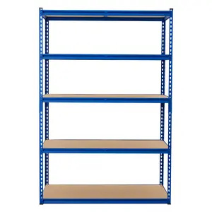 5-Tier Heavy Duty Boltless Garage Storage Rack, Adjustable Metal Shelving Unit, 48"W x 18"D x 72"H, 2500 lbs Total Capacity, Steel Frame with MDF Boards for Basement Pantry Laundry Warehouse