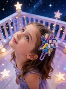 3pcs Star Design Acrylic Charms, Cute Cartoon Cat Illustrations, Y2K Style, All Seasons, Perfect for Trendy Singer Fans