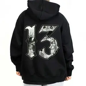 13 Chicano Graphic Hoodie Sweatshirt T-Shirt Oversized Outfits Casual, Fashion Basic Chicanos Clothing, Cholo Chicana Chicanos Vibes  Menswear Tops Man Fabric Unisex, Outfits Casual