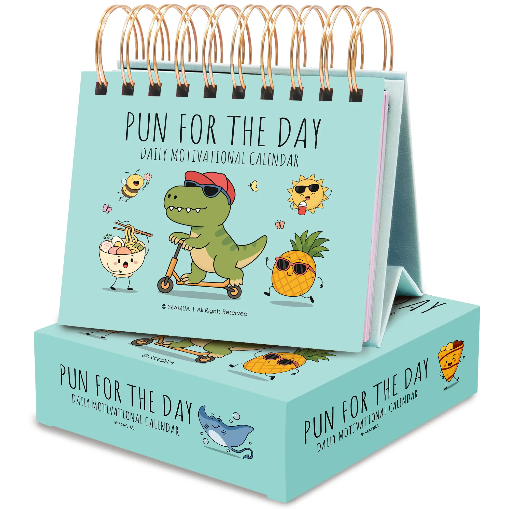 Perpetual Daily Pun Calendar, 365 Funny Jokes & Hilarious Puns for Home Office Desk, Daily Humor Calendar with Stand, Wordplay Gift for Friends, Coworkers & Pun Lovers