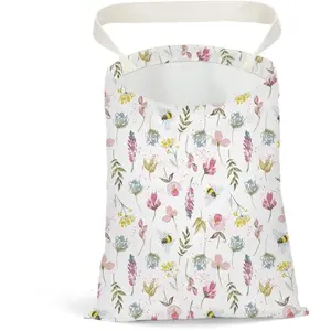 Floral  Trash Bag  Garbage Bag   Trash Can Spring Decor    Seat Organizer for  Travelling Swimming Camping