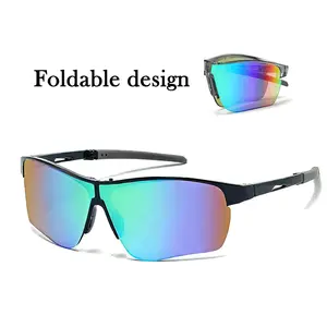 DIYCOM Unisex Fashionable Protection Sports Eyewear - Windproof, Lightweight, Foldable UV400 Sports Sunglasses for Cycling, Hiking, Uv400 Sports Eyewear