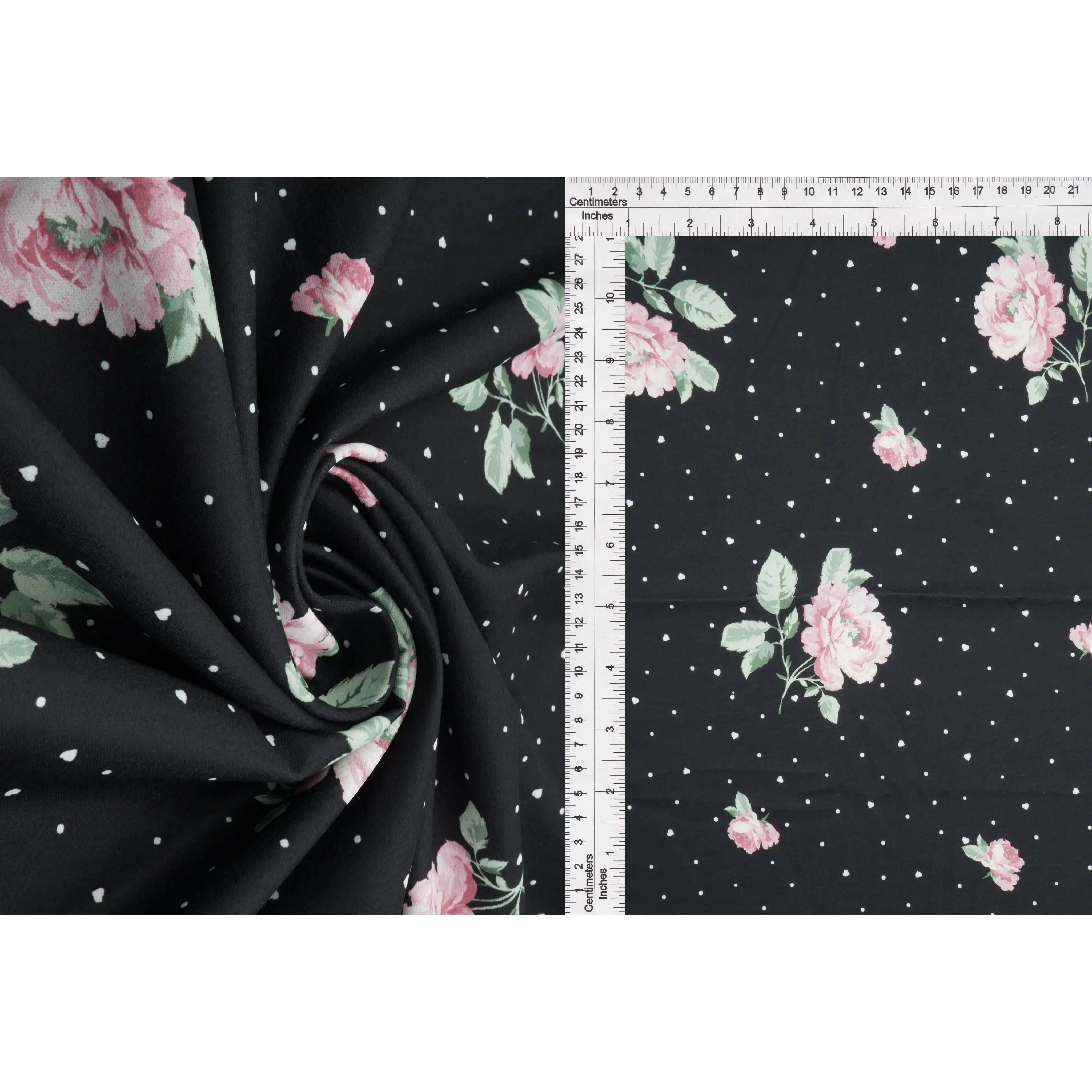 Floral Geo Digital Print Poly Cey Fabric, 58/59″ Wide 100% Polyester