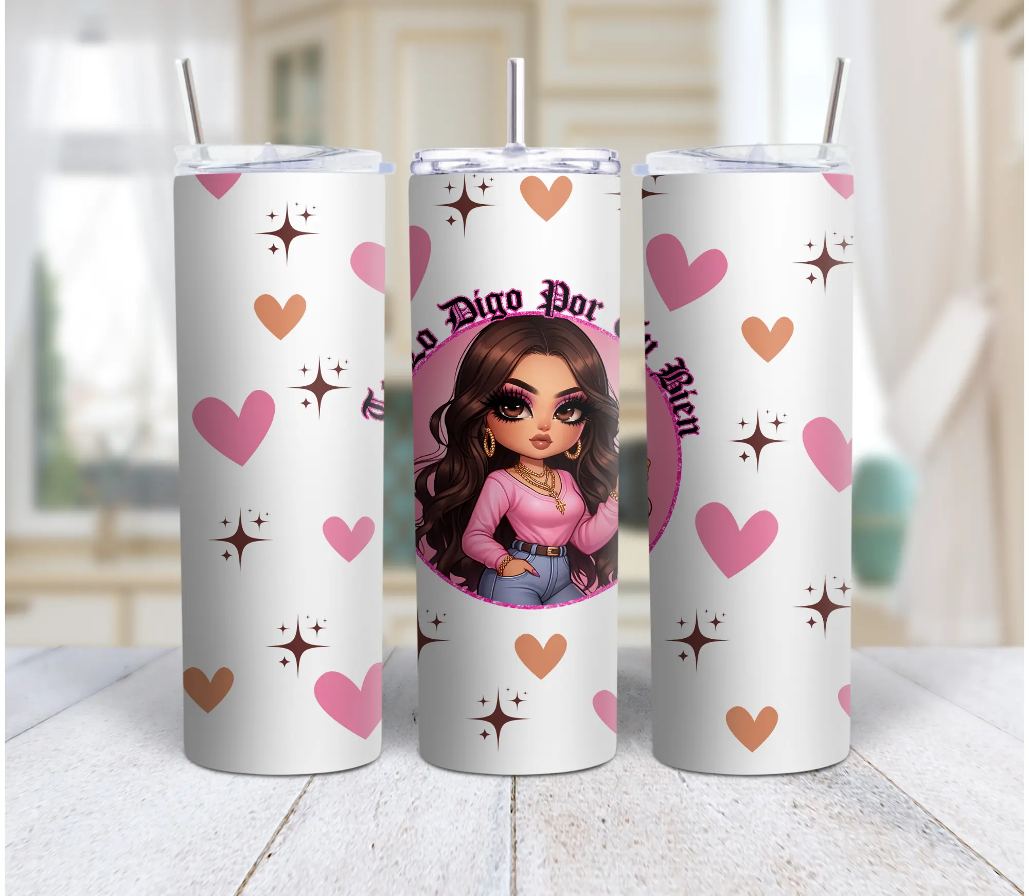 Mama Chingona 20 oz Tumbler Chicana Mom Drinkware for Casual Use Floral Design Reusable Washable Portable Cup Bottled White Mug
