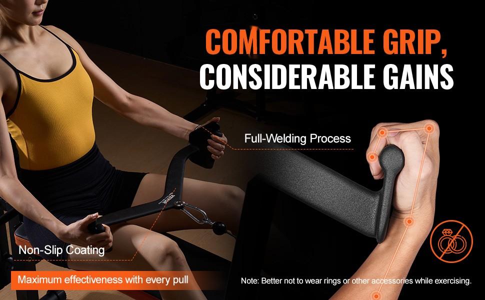 Lat Pulldown Bar And Tricep Handle Attachment For Cable Machines, V-Bar Accessory For Home Gym Strength Training, Durable Steel Construction, Compatible With Most Multi-Gym Systems And Weight Cables Lat Pulldown Bar And Tricep Handle Attachment For Cable Machines, V-Bar Accessory For Home Gym Strength Training, Durable Steel Construction, Compatible With Most Multi-Gym Systems And Weight Cables