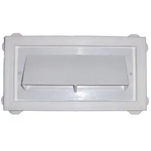 Mobile Home Vent Outside Range Hood Vent w/Damper For Vinyl Lap Siding WHITE
