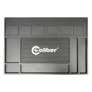 Caliber Pro Magnetic Mat - 6 Magnetic Spaces for Clippers - Non-Slip Heat Resistant Surface - Keeps Barber and Beauty Tools Organized