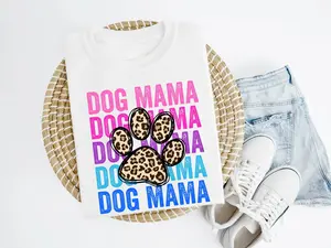 Cheetah Dog Mama Shirt Crew