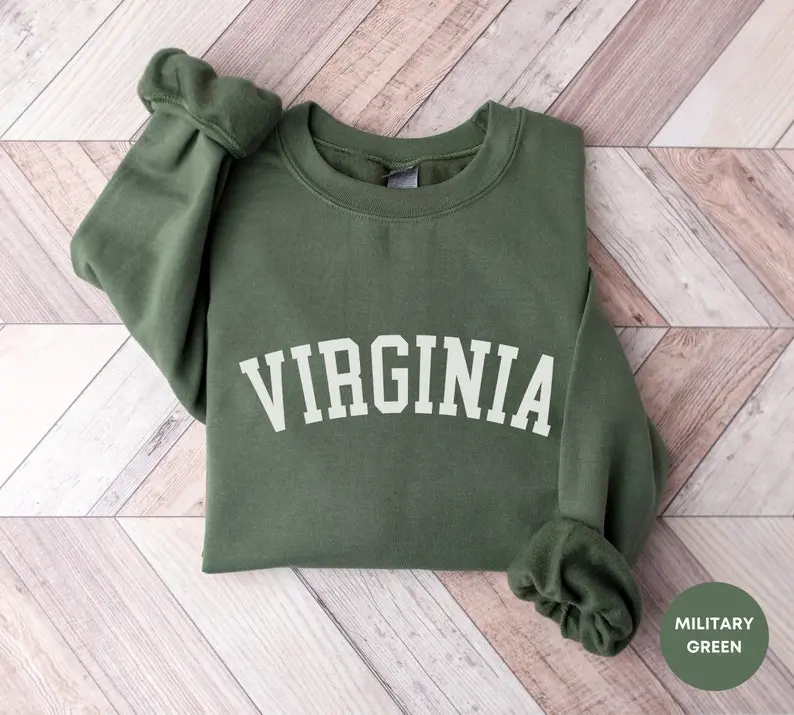 Virginia Sweatshirt, Virginia Shirt, Virginia Crewneck Sweater, US State, Virginia Gift, Soft Unisex Sweatshirt