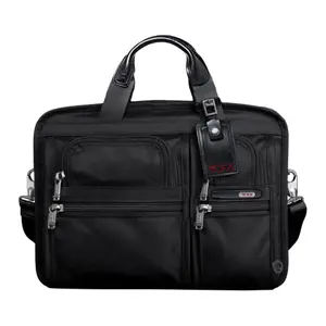 TUMI GEN 4.2 Commuter Business Travel Nylon Blend Briefcase in Medium Size for Men in Black