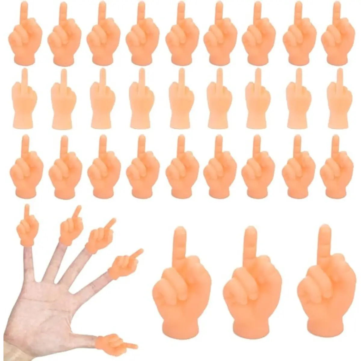 30 PCS Mini Finger Hands Set – Funny Tiny Hand Puppets for Party Favors & Pranks 30 PCS Mini Finger Hands Set – Funny Tiny Hand Puppets for Party Favors & Pranks