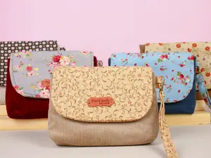 Floral Fabric Pouch, Handmade Multi-Purpose Pouch, Vintage Flower Wallet, 100% Handmade, Gift For Her, Coin Pouch Wallet