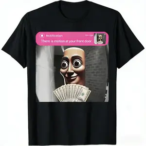 TungTungTung DoorbellMeme Funny Front Door Motion Tee - Short-sleeved T-shirt