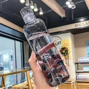 Portable Large Capacity Water Bottle with Time Markers, Durable Reusable Transparent Plastic, Ideal for Camping and Travel, Halloween Christmas Thanksgiving, Drinkware