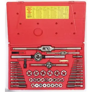 212 MAIN 54-Piece Metric Tap & Die Kit, Automotive Car Repair Assembly & Disassembly Tool with Screwdriver Bits, Wrench, and Tool Storage (1-1/7-16 He Specification), Screwdriver Bits Set, Tool Storage Kit, Hand Tools Kits, Mechanical Tool Set