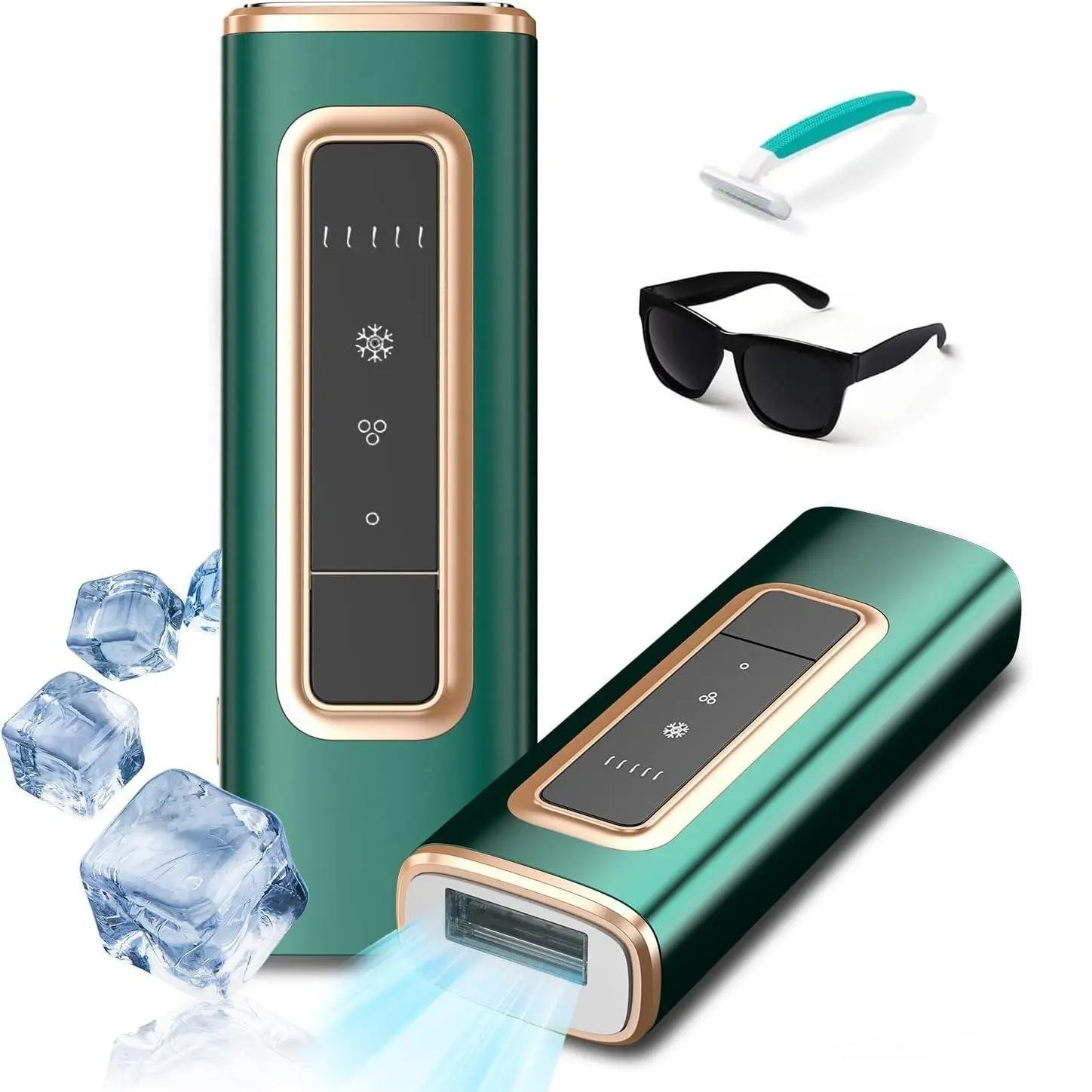 Portable IPL Hair Removal Machine, Ice Cooling Epilator, 1 Box 3 in 1 Multifunctional Hair Removal Machine with 9 Adjustable Gear & 999,900 Flashes, Painless Hair Removal Machine for Women, Bikini Hair Removal, At Home Hair Removal